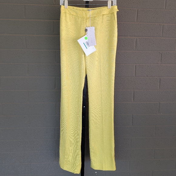 NWT Stella McCartney Low Waist Slin Pants in Citrus Size IT38/US2-4 - Picture 8 of 17